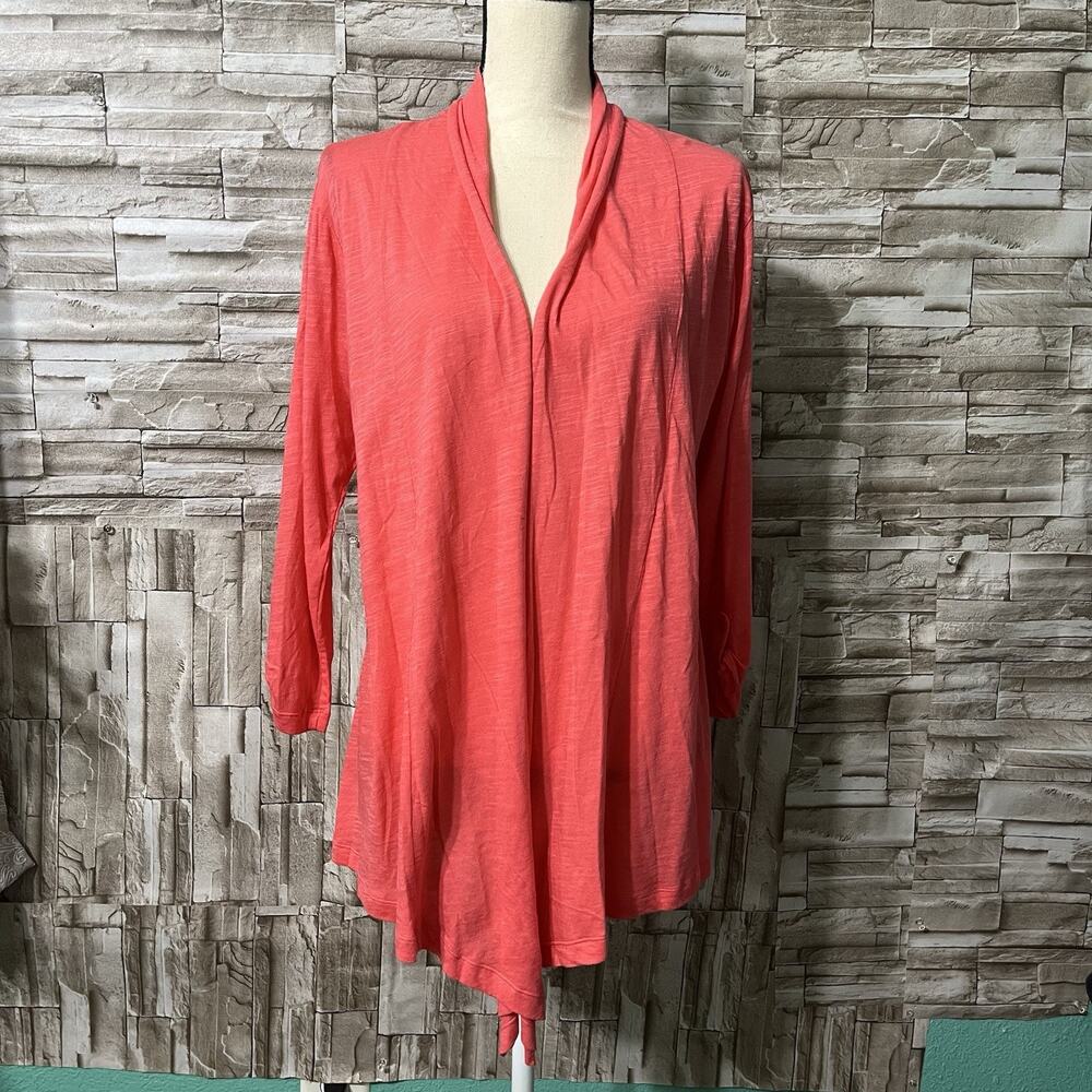 Design History Lightweight Coral Rose MISSY Cardigan 3/4 Sleeves Size XL New